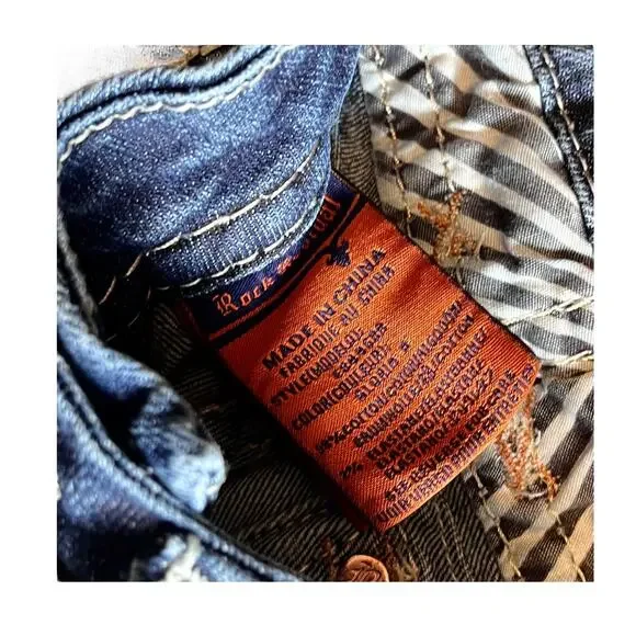 Rock Revival Blue JEAN 25 Gloria Mid Rise Straight Stretch Womens Demin Jeans - Picture 8 of 9